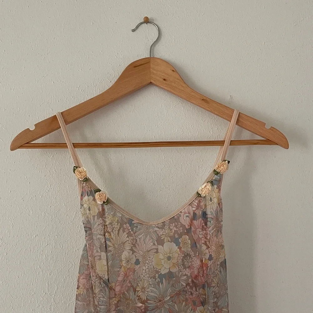 Floral Sheer Mini Dress Cover Up - Picture 8 of 16